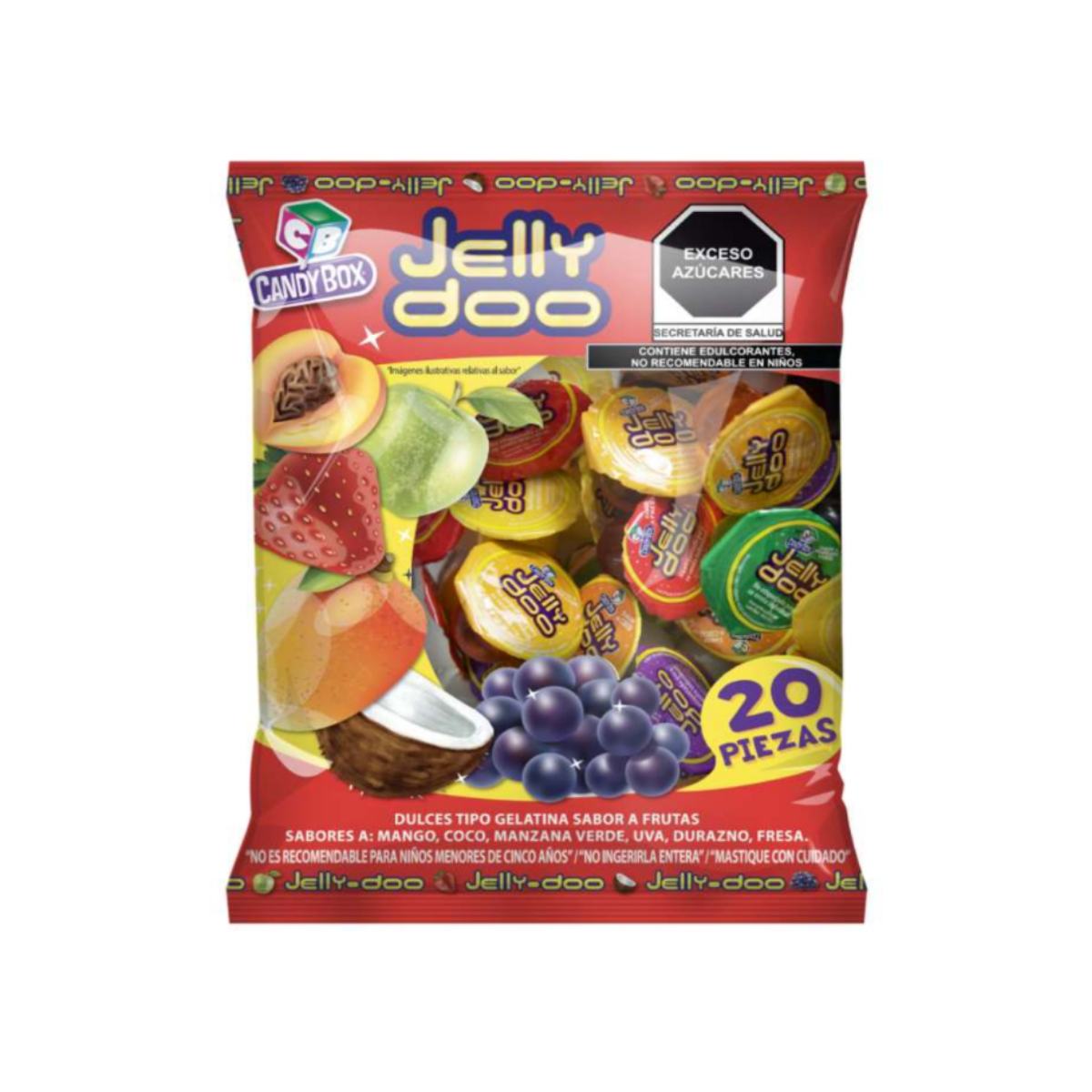 Mini Gelatinas Jelly Doo Bolsa 300grs Sabores Surtidos 20pz