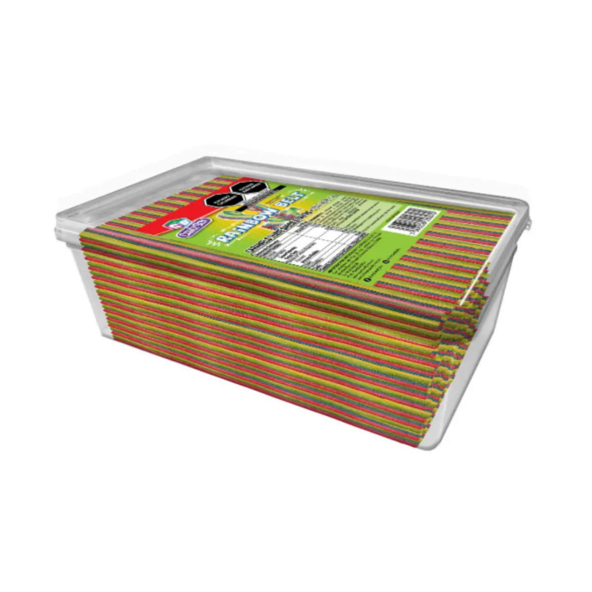 1kg Rainbow Belt Candy Box Caramelo Suave Sabor Frutas - Intercandy