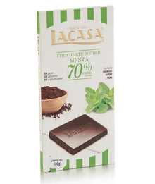 Tableta Chocolate Negro Menta 70% Cacao · 100g - Cesarfer