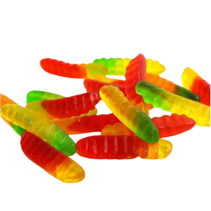 Gomitas Forma Orugas Lucky Gummys 1 Kg Sabor Frutal Mixto