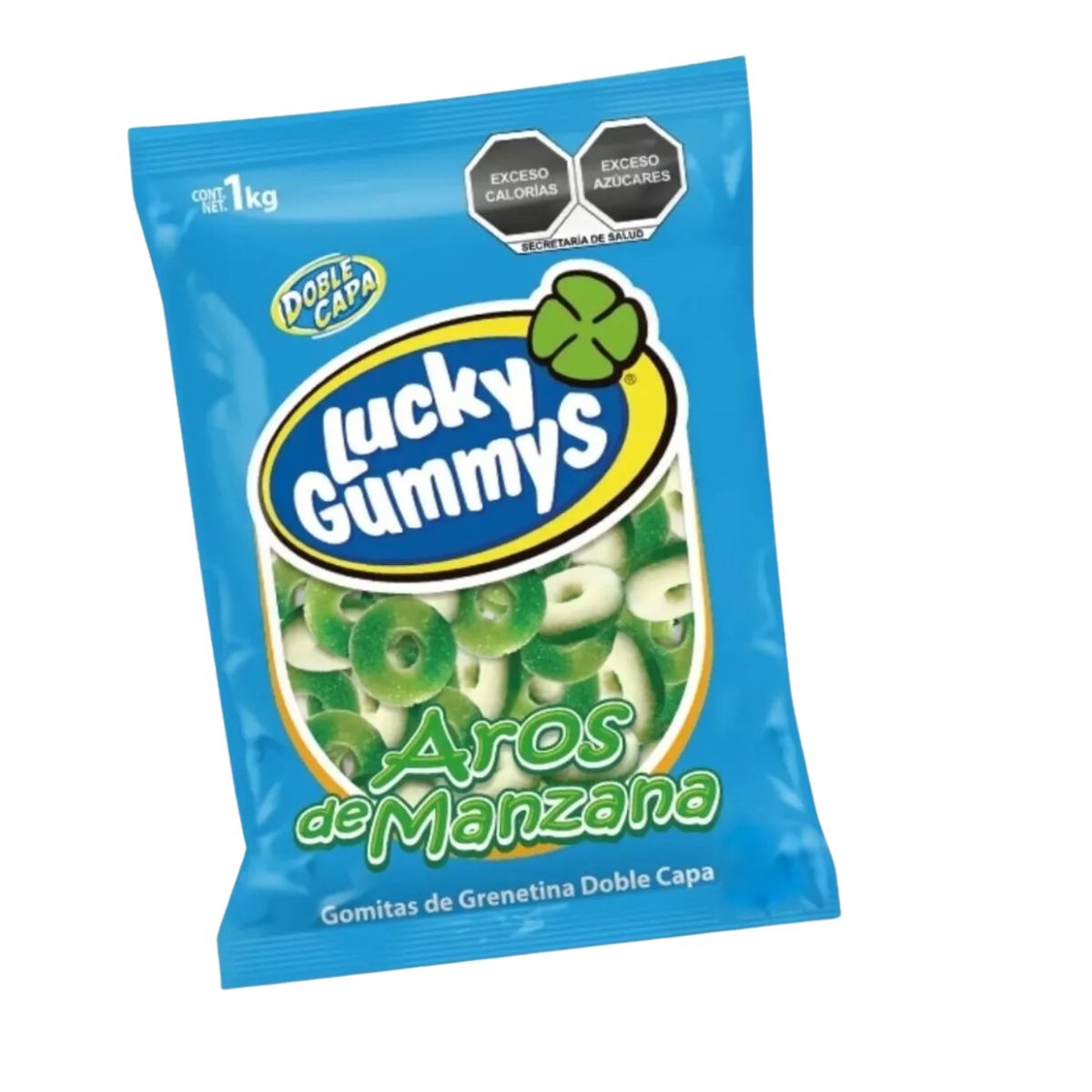 Gomitas Aros De Manzana Lucky Gummys 1 Kg Azucaradas