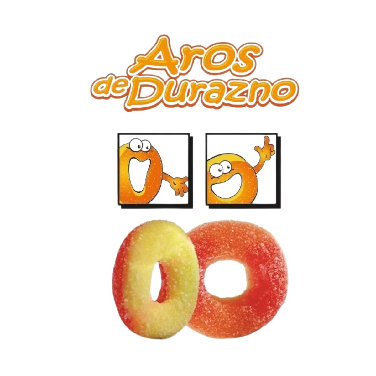 Gomitas Forma De Aros Sabor Durazno Lucky Gummys 96gr