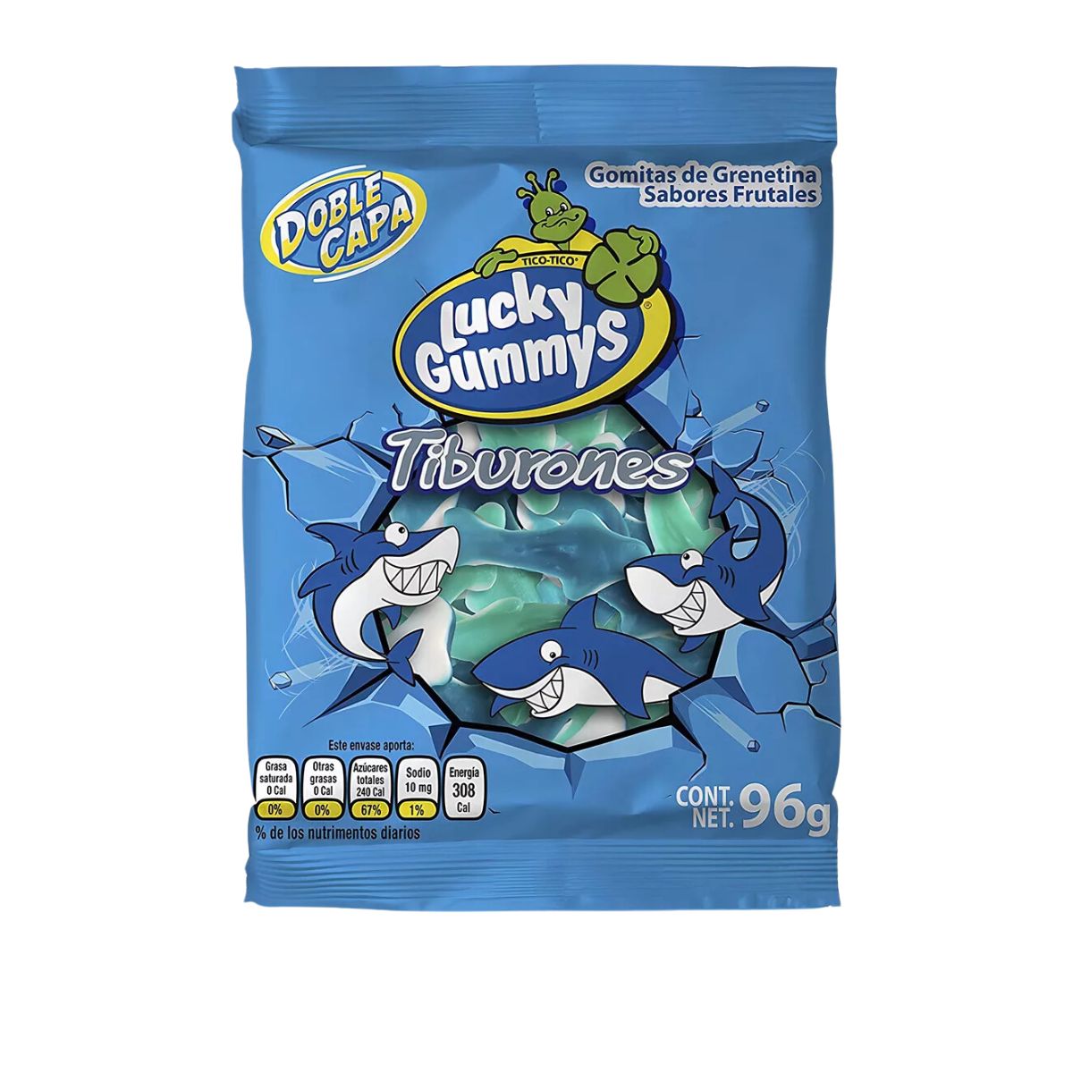 Gomitas Forma Tiburon Lucky Gummys Tiburones 96g