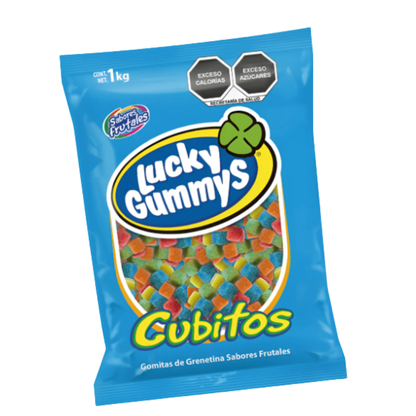 Gomitas Forma De Cubitos Lucky Gummys 1 Kg Azucaradas