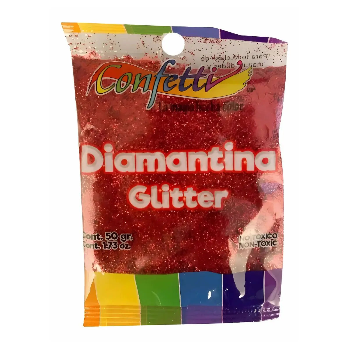 DIAMANTINA FINA C15 / C40 ULTRABRILLANTE BOLSA DE 1KG ROJO - Confetti - detalle