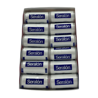 12 Pack Hilos Costura Seralon 200 Metros C/u Color A Color Blanco