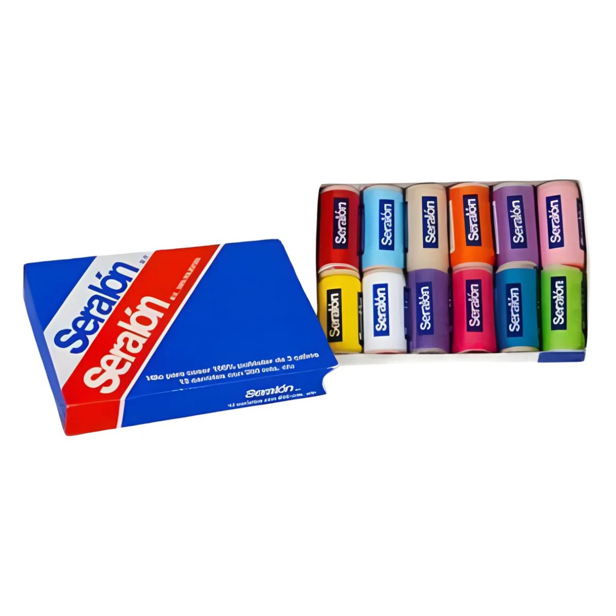 12 Pack Hilos Costura Seralon 200 Metros C/u Colores Modista