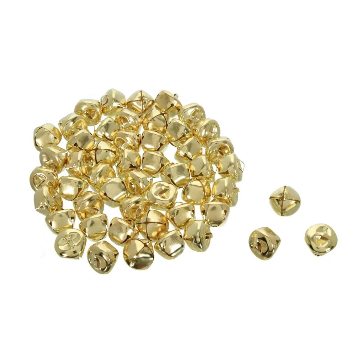 100 Cascabeles 18mm Confetti No.18 Dorados Manualidad