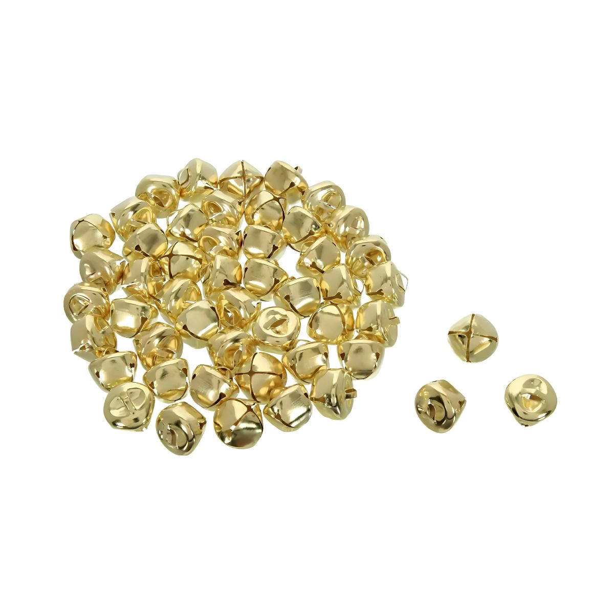 100 Cascabeles 24mm Confetti No. 24 Dorados Manualidad