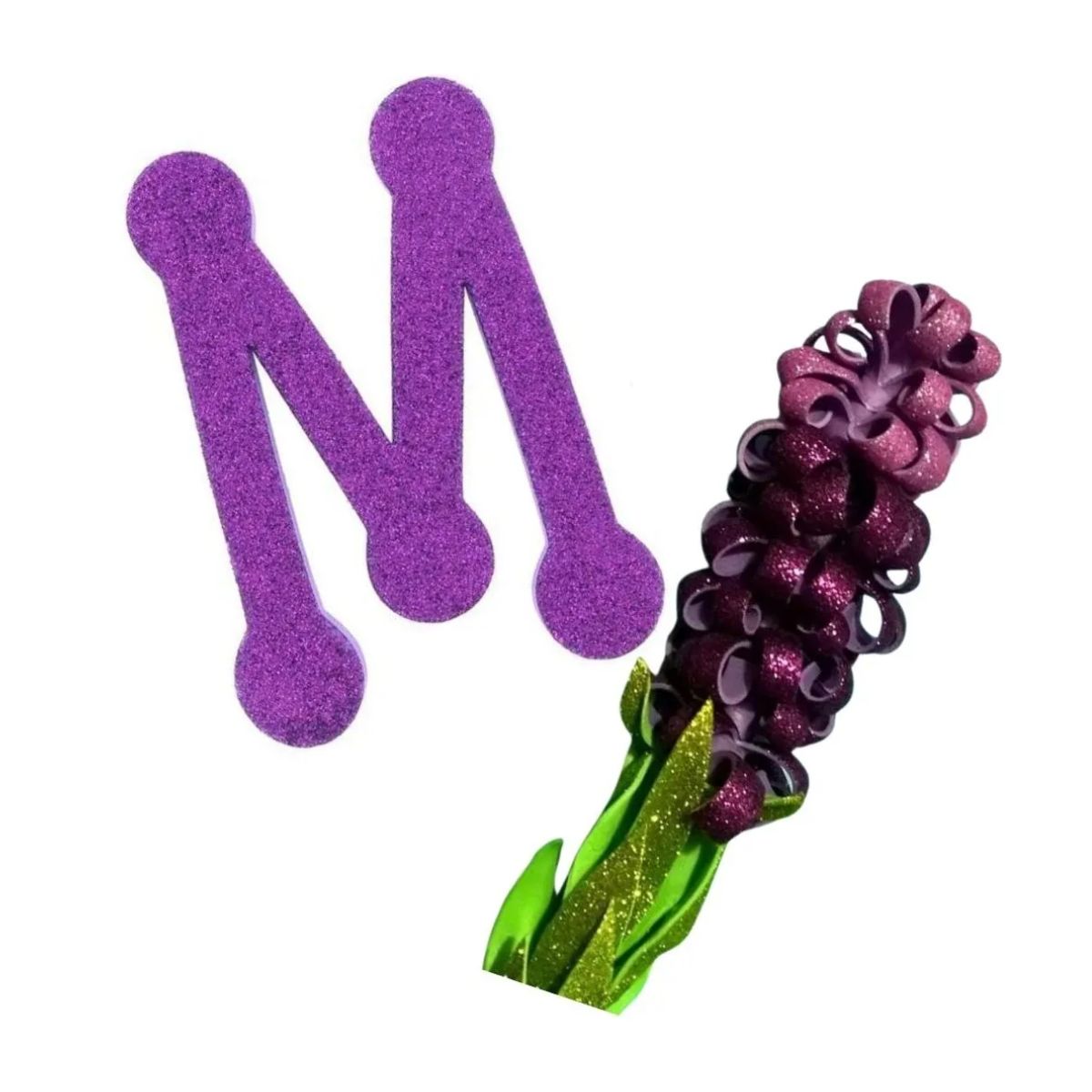 10 Hojas Foamy Diamantado Confetti Color Morado Foami Carta