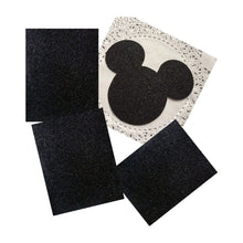 10 Hojas Foamy Diamantado Confetti Carta A Color Negro