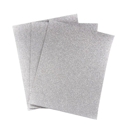 10 Hojas Foamy Diamantado Confetti Carta Color A Color Plateado