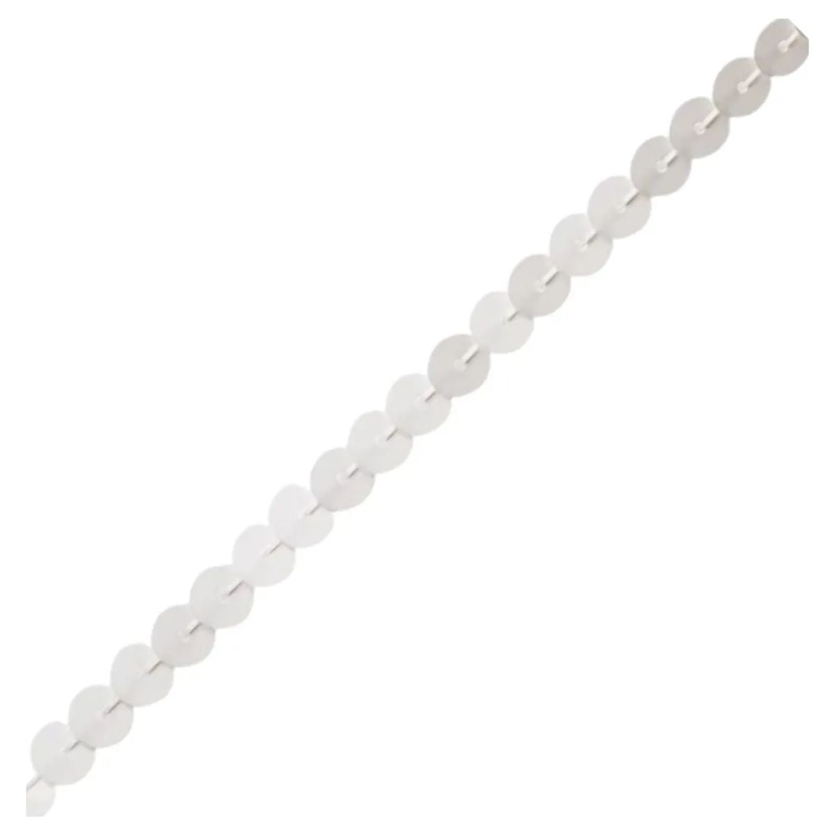 Galon Lentejuela Metalico Confetti 90 Mtrs Colores A Color Blanco