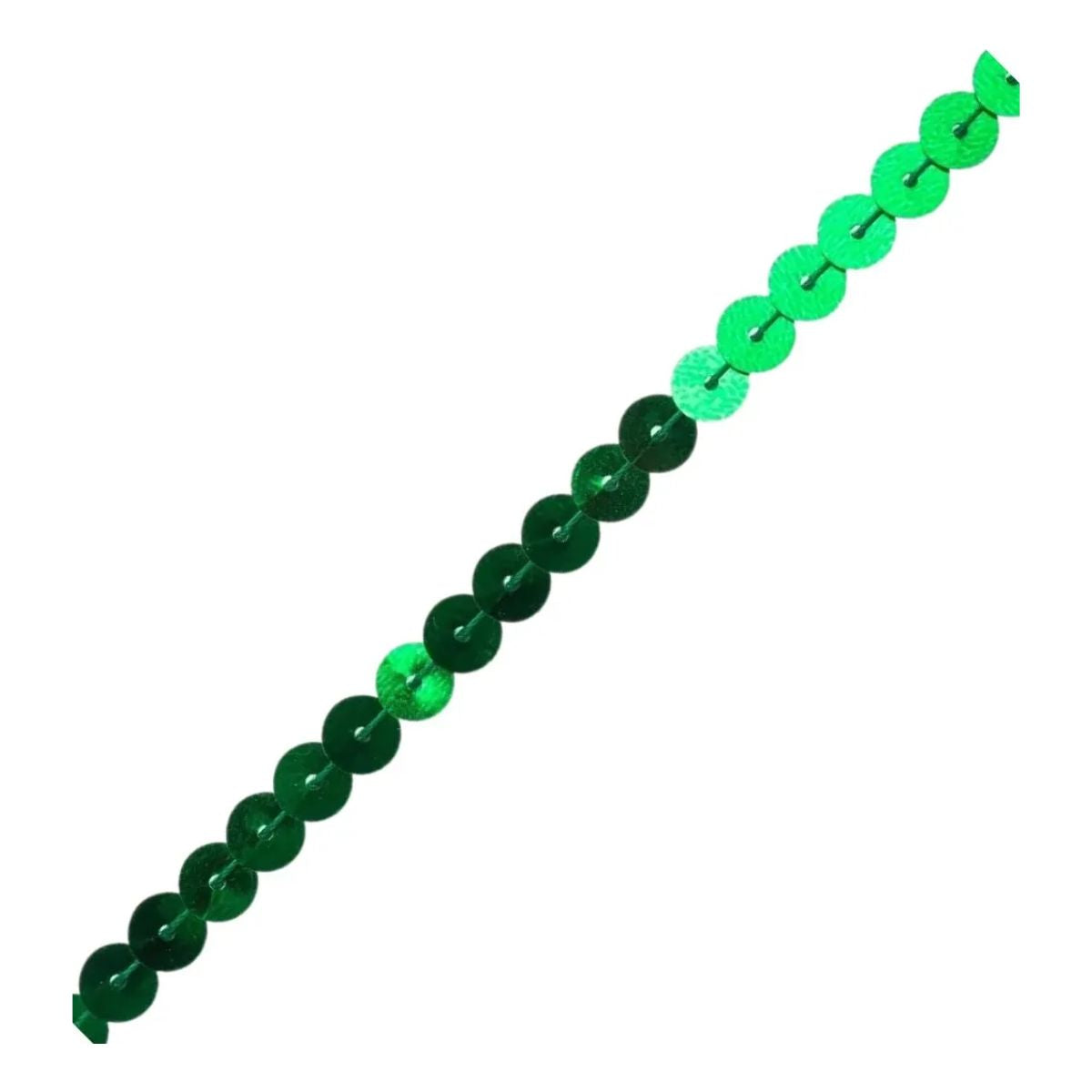 Galon Lentejuela Metalico Confetti 90 Mtrs Colores A Color Verde
