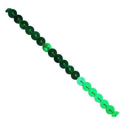 Galon Lentejuela Metalico Confetti 90 Mtrs Colores A Color Verde