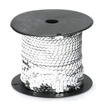 Galon Lentejuela Metalico Confetti 90 Mtrs Colores A Color Plata