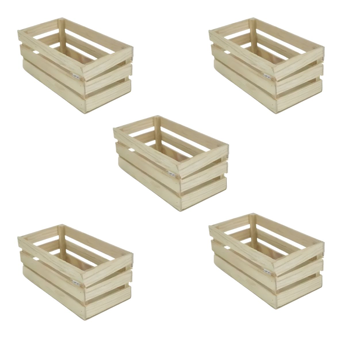 Pack 6 Huacales Madera Confetti 15x20 Cm 3 Tiras