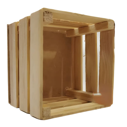 Pack 10 Huacales Madera Confetti 10x10 Cm 3 Tiras