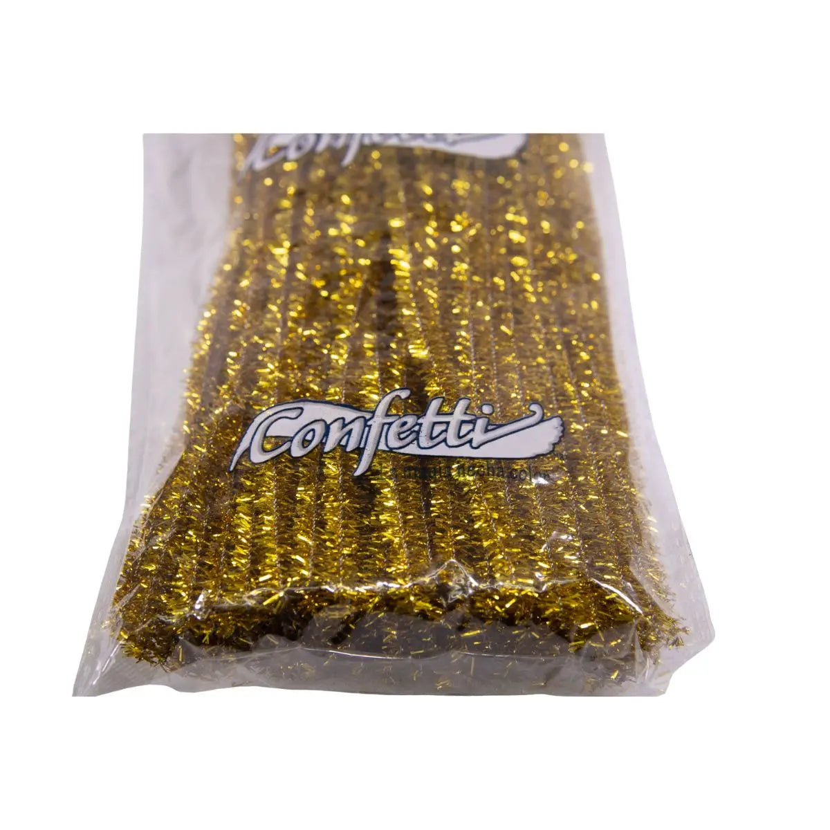 100 Limpiapipas Metalicos Confetti Color Dorado Confetti