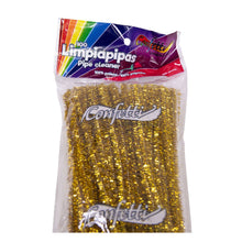 100 Limpiapipas Metalicos Confetti Color Dorado