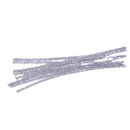 LIMPIA PIPAS METÁLICO CONFETTI PQT C/ 100 PZAS PLATA - Confetti