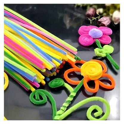 LIMPIA PIPAS DE TERCIOPELO CONFETTI COLORES MIXTOS PASTELES PQT C/ 100 PZAS - Confetti - detalle