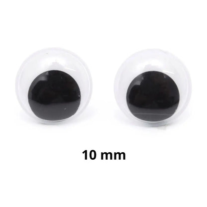 100 Ojitos Movibles 10 Mm Confetti Redondos No.10 Confetti