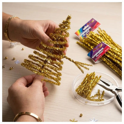 LIMPIA PIPAS METÁLICO CONFETTI PQT C/ 100 PZAS ORO - Confetti