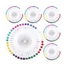 12 Rosetas Alfileres Confetti 480 Alfileres Cabeza Colores