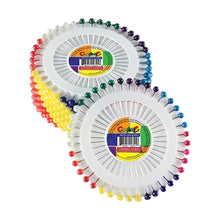 12 Rosetas Alfileres Confetti 480 Alfileres Cabeza Colores