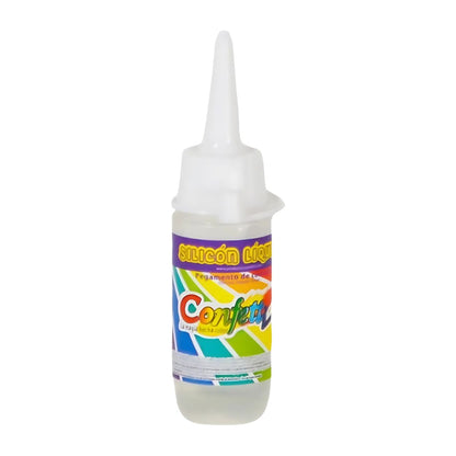 Pegamento Silicon liquido Confetti 30 ml X6 color transparente no tóxico de 6 unidades