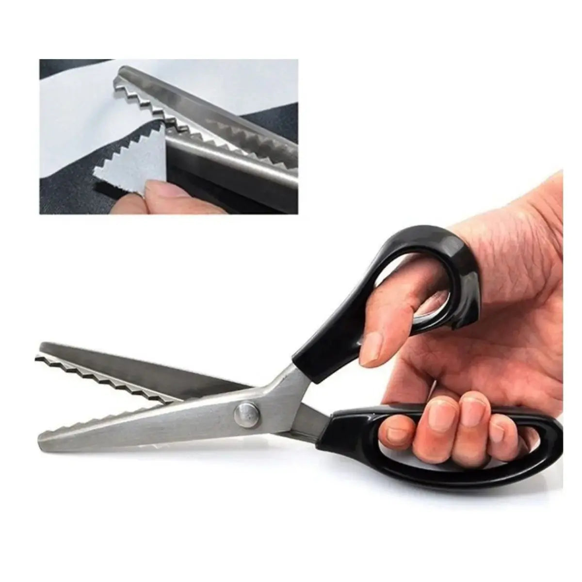 Tijera Costura Zig Zag No.9 Confetti Acero Inoxidable Color Negro Confetti