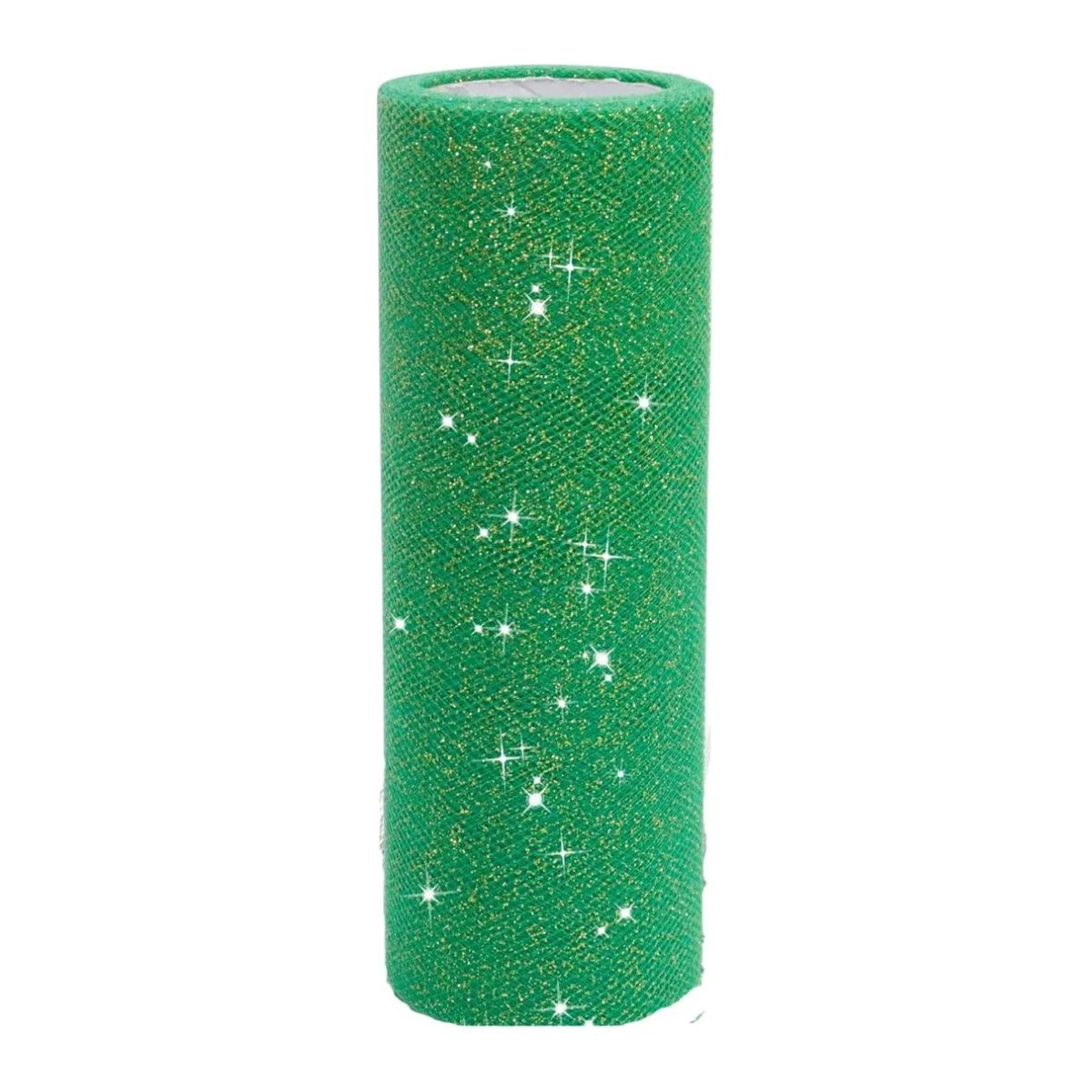 Rollo Tul Diamantado 15cm X 9.14 Mts Confetti Color A Color Verde