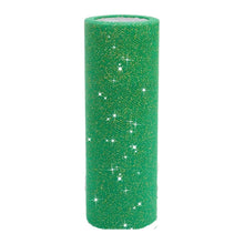 Rollo Tul Diamantado 15cm X 9.14 Mts Confetti Color A Color Verde