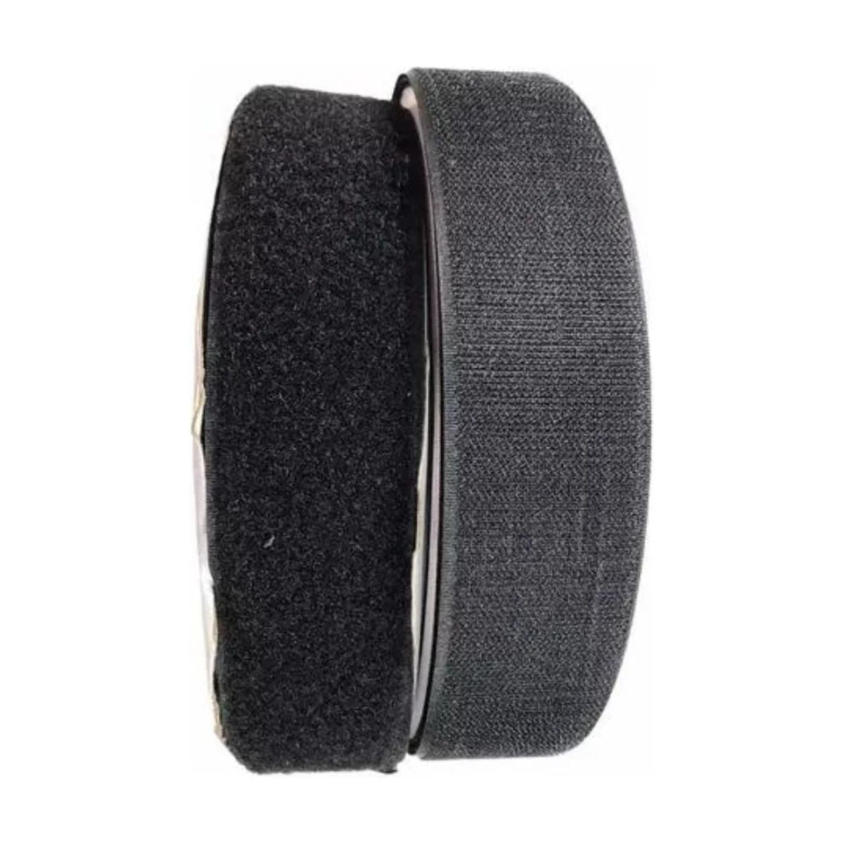 Contactel Velcro Felpa Y Gancho De 2 Pulgadas Negro (25mts)