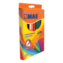 36 Lapices Colores Largos Mae Punta Suave Gruesa 4mm Multicolor