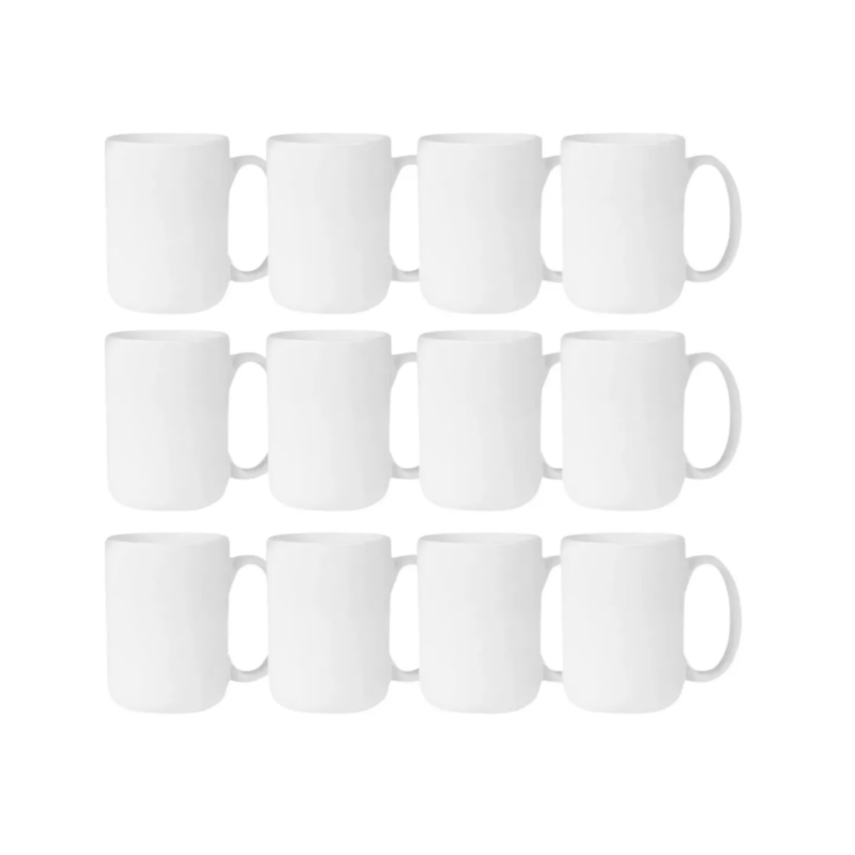 12 Pz Taza Blanca 15oz Color Make Sublimación Brillante