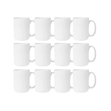 12 Pz Taza Blanca 15oz Color Make Sublimación Brillante