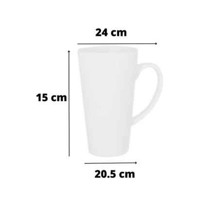 6 Pz Taza Cónica Blanca 17oz Color Make Sublimar Sublimación