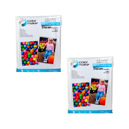 Papel Fotográfico Glossy Brillante 210gr Carta Color Make