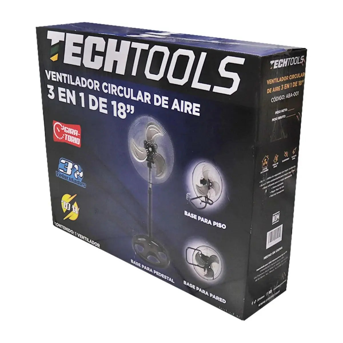 VENTILADOR CIRCULAR DE AIRE 3 EN 1 DE 18" 70 WATTS KATOA - CNX - vista lateral