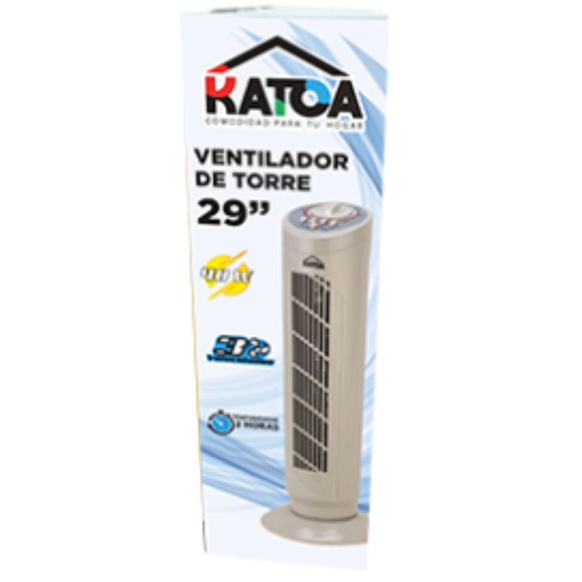 Ventilador Torre Katoa 29" 3 Velocidades Blanco