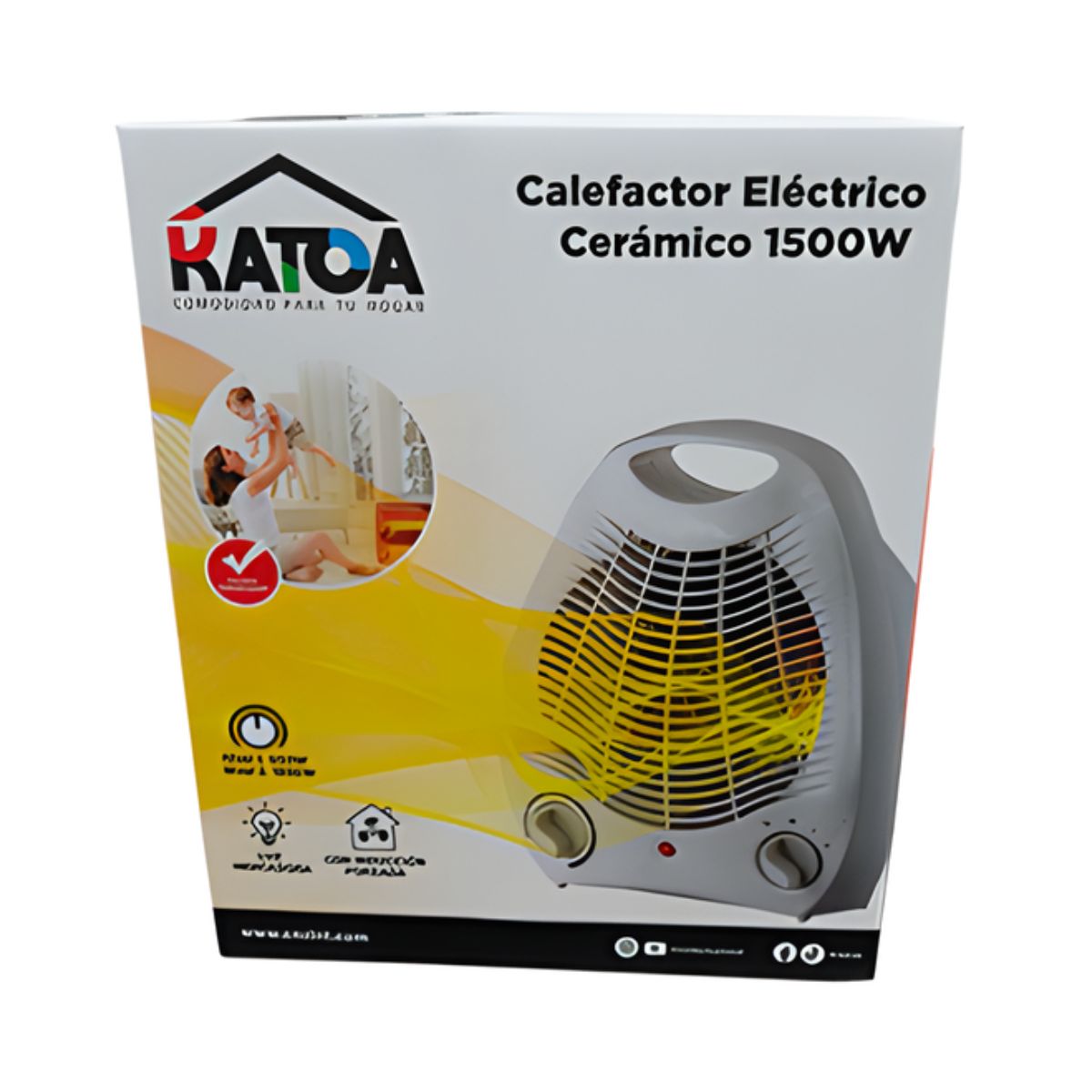 Katoa Calefactor Electrico Ceramico 1500 W