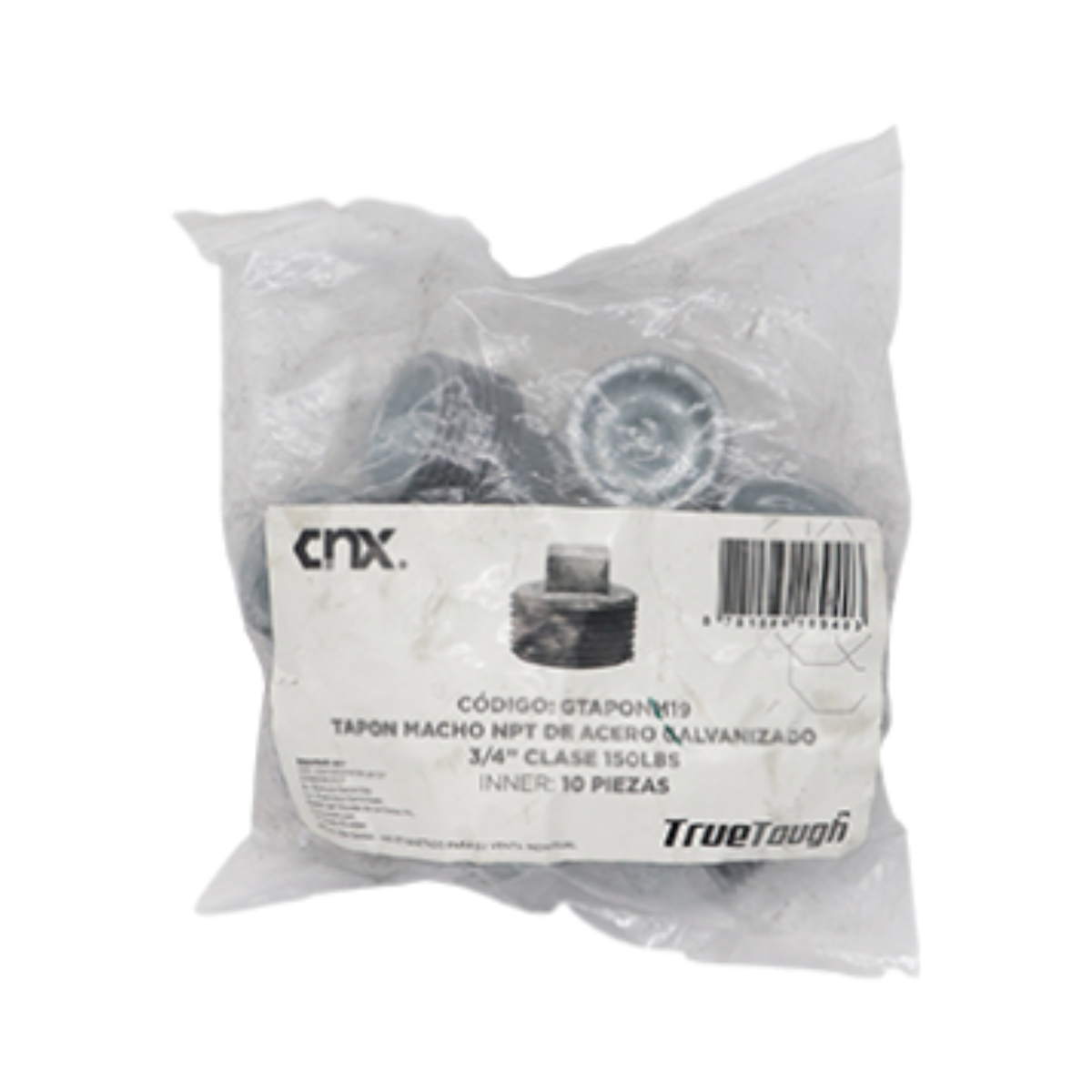 Tapon Macho 150 Libras Acero Galvanizado 1/2” CNX