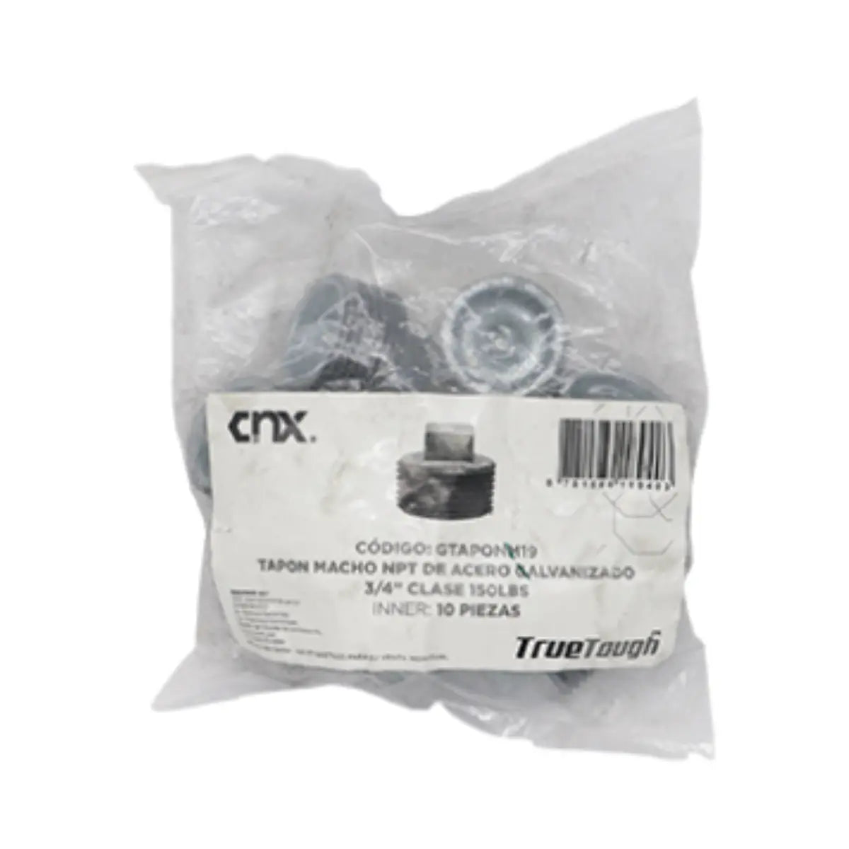 Tapon Macho 150 Libras Acero Galvanizado 1/2” CNX - CNX - vista lateral