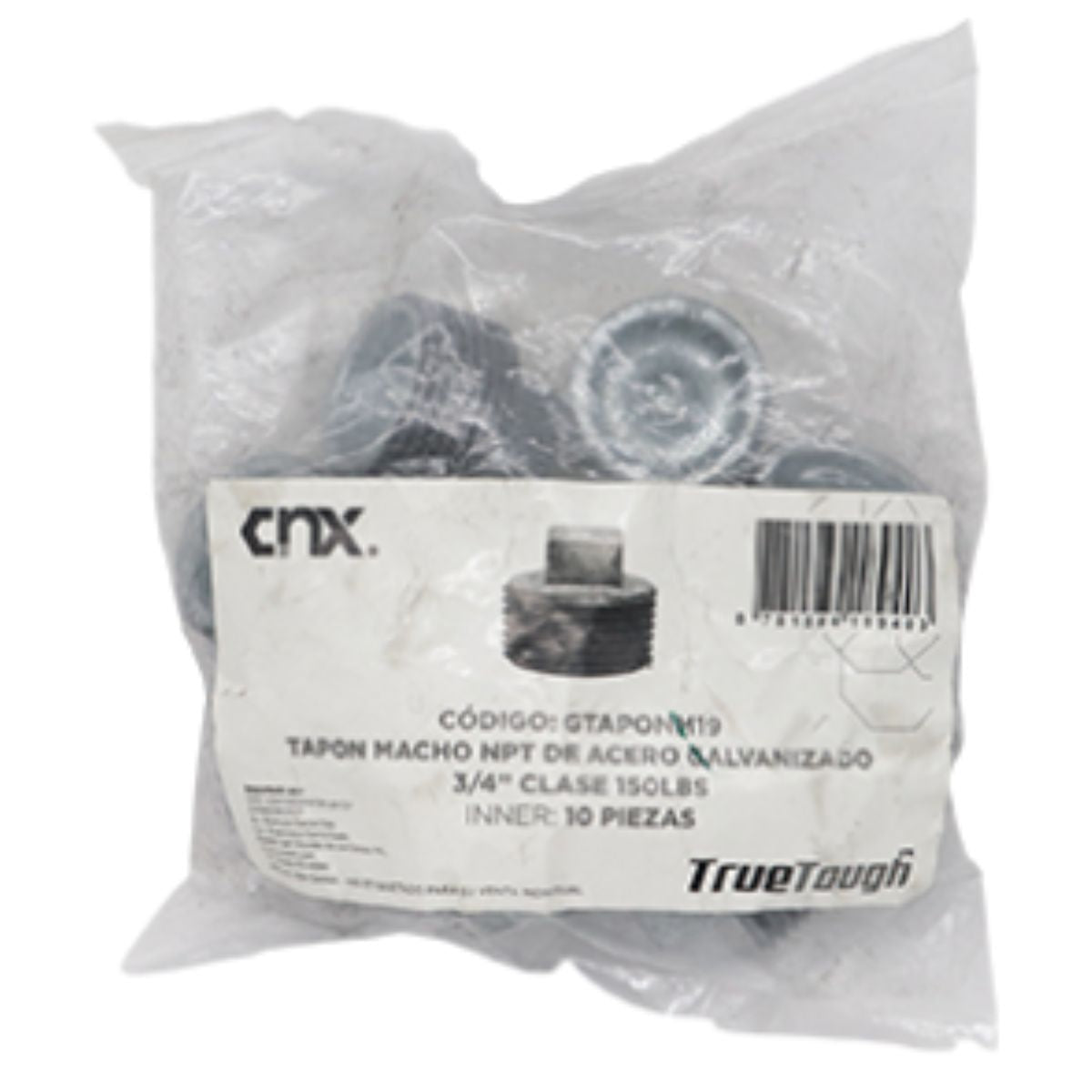 Tapon Macho CNX 150 LBS Acero Galvanizado 3/4"