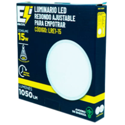 Luminario Led Eli Electric Redondo Ajustable Empotrar 175x20 mm