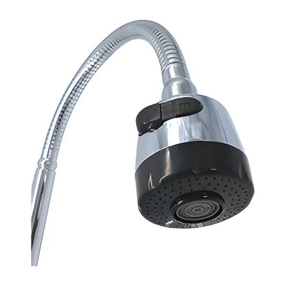 Mezcladora Para Fregadero Cuello Flexible Cocina Abs Meer Acabado Brillante Color Plateado