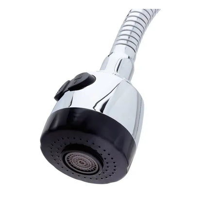 Mezcladora Para Fregadero Cuello Flexible Cocina Abs Meer Acabado Brillante Color Plateado