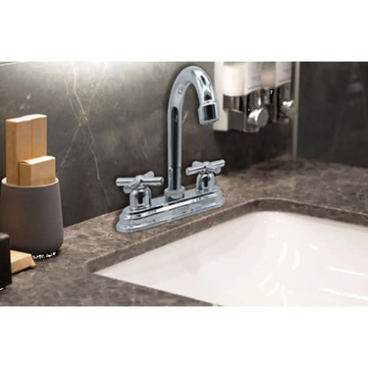 Mezcladora Lavabo MEER 4" Bimando Alta Resistencia - CNX - vista lateral